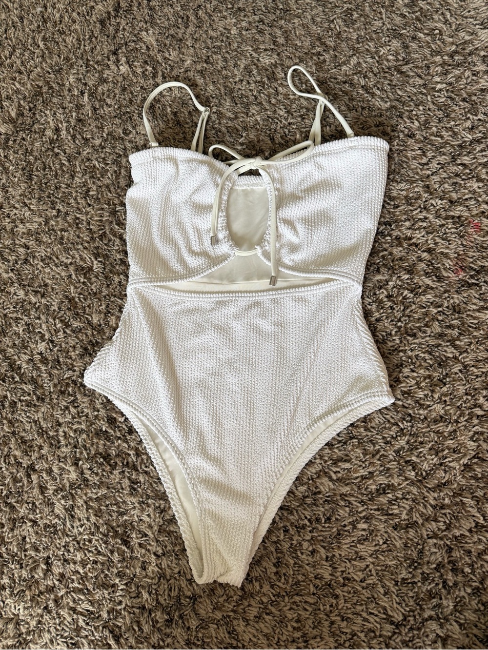 Billabong White cut out One-Piece Swimsuit